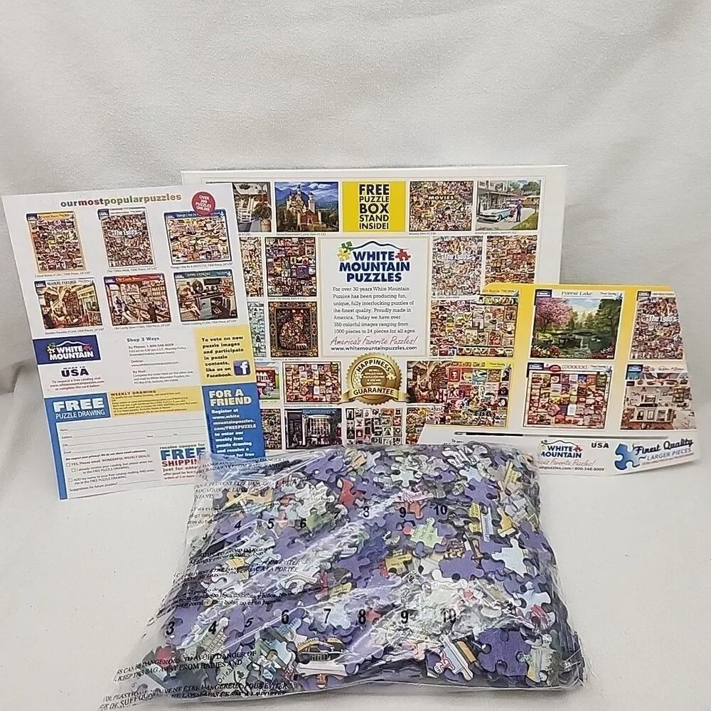 Puzzle VERMONT State 1000 Piece White Mountain Finest Quality #655 2018 NEW